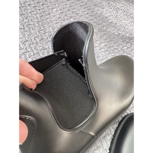 Asgard Womens Ankle Rain Boots Waterproof Chelsea Ankle Low Black 39 (US 8.5) - Picture 2 of 7